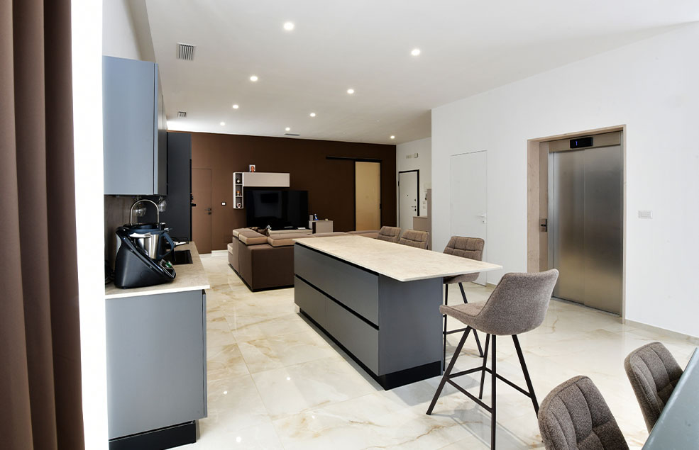 vista cucina di casa unifamiliare