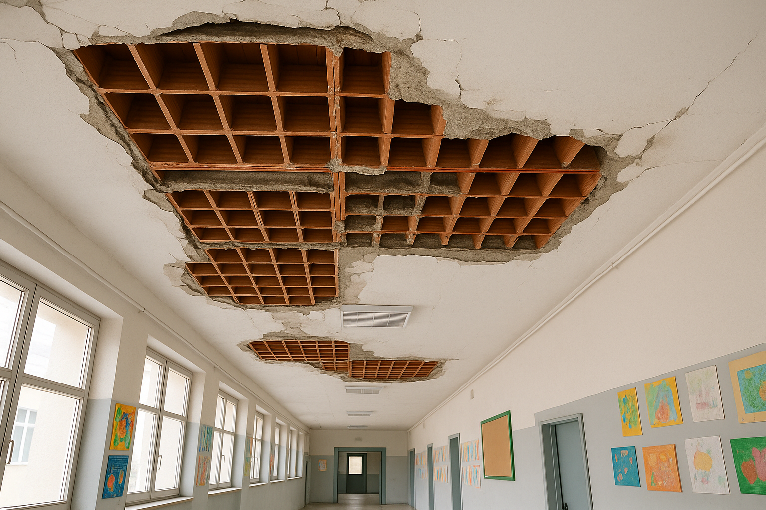 sfondellamento solaio scuola